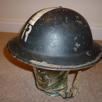British WW11 Rescue and Demolition steel helmet. - Military and Wartime