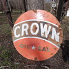 Crown Oil & Gas Porcelain Sign