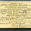 1940 Registration certificate