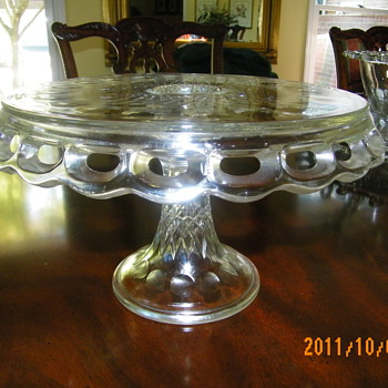 Two Antique Cake Plates - Glassware
