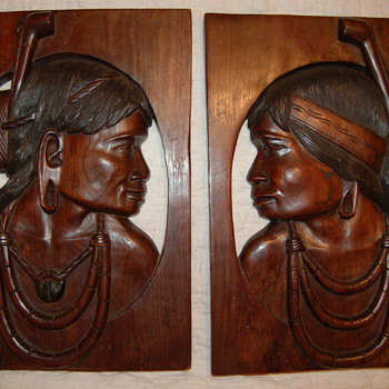 carved wood plaques
