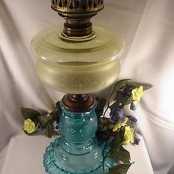 Canary and Blue Apollo Oil Lamp - Lamps