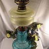 Canary and Blue Apollo Oil Lamp