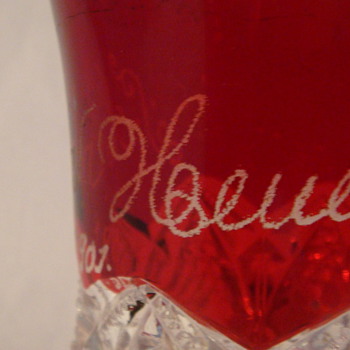 1901 glass ruby red. - Glassware