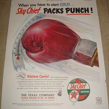 Texaco Sky Chief "Packs Punch" Magazine Ad