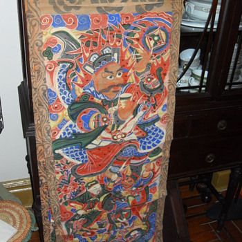 19th CENTURY JAPANESE PAINTING ON RICE PAPER 