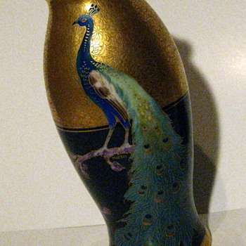 Peacock Vase by Pickard - Pottery