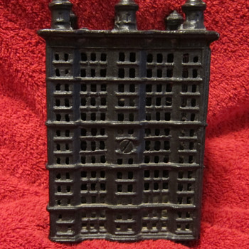 CAST IRON A.C. WILLIAMS 6 TOWER SKYSCRAPER BANK BUILDING - Coin Operated