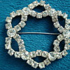 Clear Rhinestone Brooch