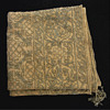 Embroidered Linen Wall Panel Jacobean Design Scrolls, Lions