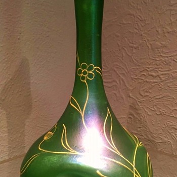 Loetz Rose Water Sprinkler Vase with DEK IV-744 - Art Glass