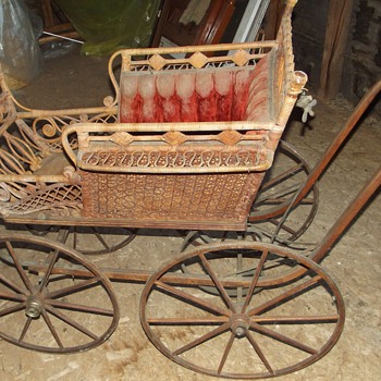 Antique Wicker Baby Carriage