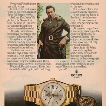 1978 Rolex Wristwatch Advertisement
