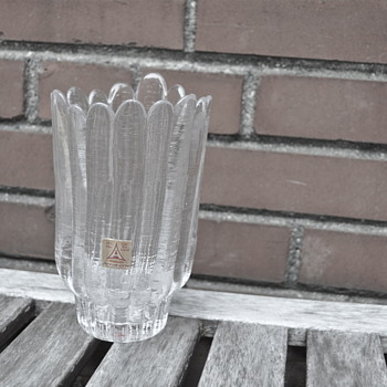 Annahutte Modernist West Germany Crystal Vase