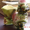 1950's Hull Pottery Novelty Parrot With Cart Planter #60