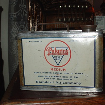 Polarine One Half-Gallon Oil Can...The Perfect Motor Oil...Standard Oil Company...1920's