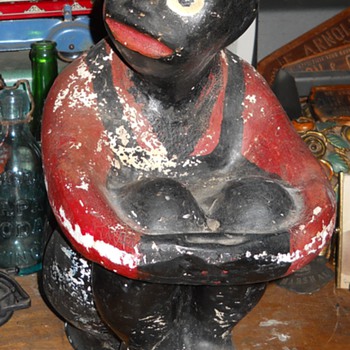 Antique Chalkware Black Memoribilia Statue - Advertising