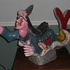Rare Folk Art Carved & Painted Parade Float Decoration