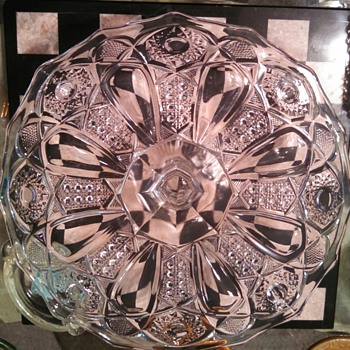 pressed glass cake stand - Glassware