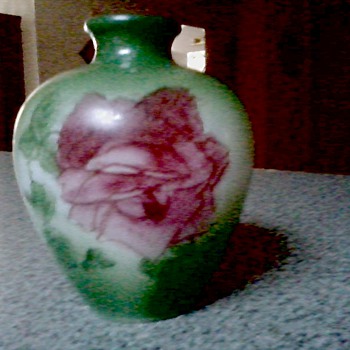 Cute Little Victorian Hand Painted Opaline Bud Vase - Glassware