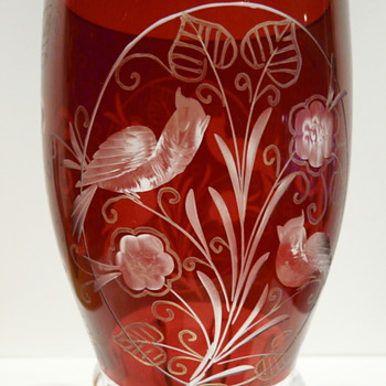 JUGENDSTIL RUBY FLASHED GOBLET ? - Art Glass