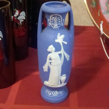 Blue cameo vase 
