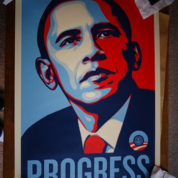 Shepard Fairey, Obey Giant - Progress Screen Print Poster   - Posters and Prints