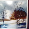 Vintage Matson "Winter Landscape" / Oil on Masonite Panel 24"x 24" / Circa 1960's-70's