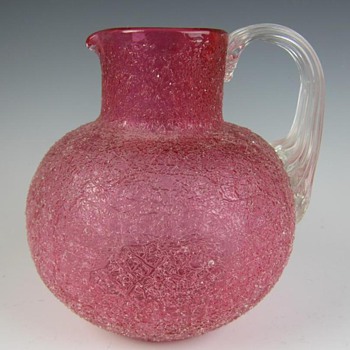 LOETZ RED OVERSHOT PITCHER AT THE PASSAU MUSEUM - Art Glass