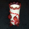 Antique Art Glass Vase with applied Berries