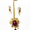 Vintage Snake with Fuschia Cabochon Demi Parure