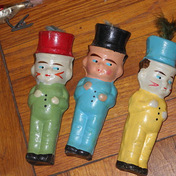 Found in a box of antique Christmas ornaments.  German - but what are they? - Christmas