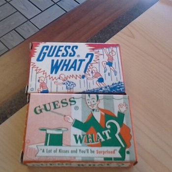 Guess What? Candy Boxes - With taffy - circa 1955