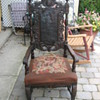 Some medieval armchair looks European I would think German or Austrian.