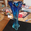 Unknown Blue Glass Vase Help I.D.