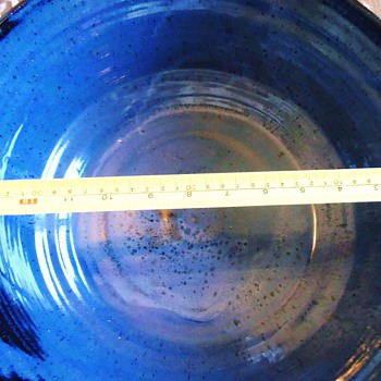 Ceramic Mystery Bowl  BIG!!!  made 1975?  Where?