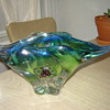antique glass ashtray