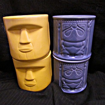 2004 Whalers Rum Tiki Mugs - Kitchen