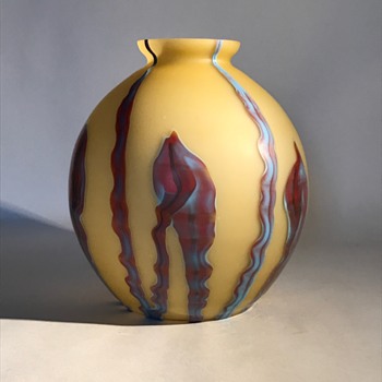 Kralik Satin Bambus Ball Vase - Art Glass