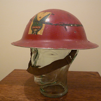 British WWII Fairey Aircraft Factory steel helmet - Military and Wartime