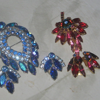 Blue Lagoon and unknown brooch and earing set