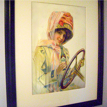 1911 Motor Girl Poster - Coca-Cola