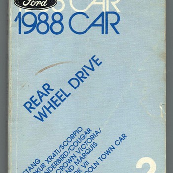 1988 Ford Car Specification Book
