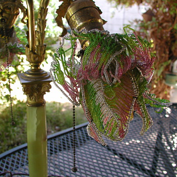 Sadly, not a Tiffany Table Lamp...So What is this Gorgeous Beaded, Floral Gem then? - Lamps