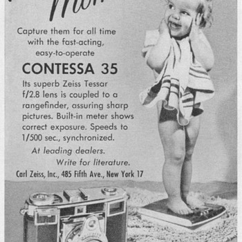 1954 - Zeiss Ikon "Contessa 35" Camera Advertisement - Advertising