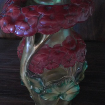 Geranium Vase by Zsolnay - Art Pottery