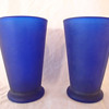 UMBRA Cobalt Blue Drinking Glasses Tumblers - Age?