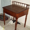 ANTIQUE TIGER OAK SECRETARY'S DESK