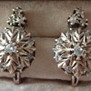 Victorian  rose gold, rose cut diamonds earrings