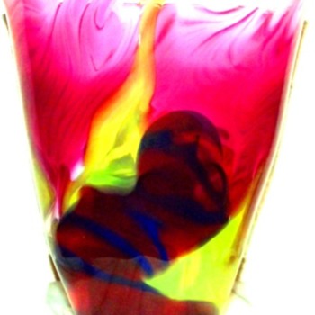 John Cook Studio Art Glass Vase - Art Glass